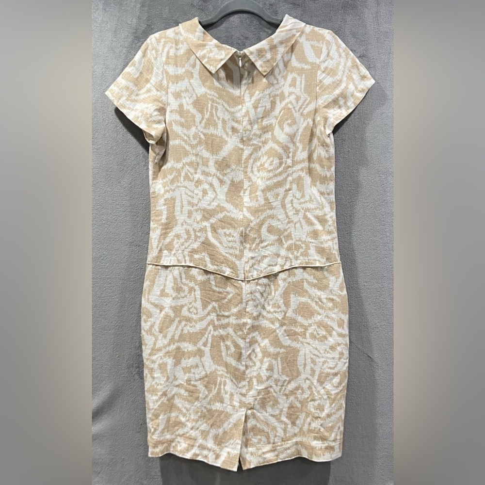 PENDLETON Drop Waist Shift Dress Linen White Tan Beige Women’s Size 8 - Picture 8 of 10